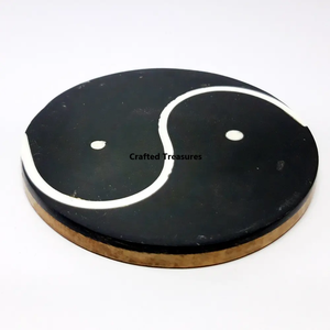 Ensemble de sous-verre à thé en résine et bois de qualité supérieure pour le réchauffement de la maison thé café vin boissons tasse sous-verre tapis et coussinets petit déjeuner utilisé - Product Image 3