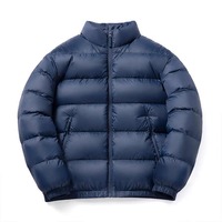 Veste matelassée imperméable à fermeture éclair pour homme, hiver, épaisse, chaude, logo personnalisé, vêtements à bulles