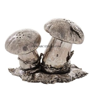 Juego de sal y pimienta decorativo de mesa de acero inoxidable pulido con espejo, diseño admirable, trabajo martillado, Metal, cocina, sal, pimienta - Product Image 5