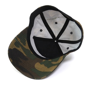 Gorra de béisbol con bordado 3D de 5 paneles de algodón personalizada, gorra deportiva para exteriores con diseño de camuflaje de hip-hop, gorra de moda - Product Image 5