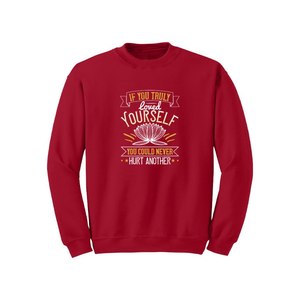 Sweat-shirt en mélange de coton avec des thèmes de bouddha imprimés Style décontracté 12 options de couleur 260-280 Placement de conception personnalisable GSM lourd - Product Image 6