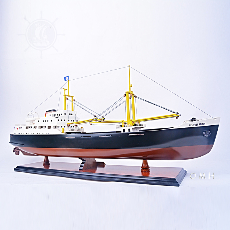Wooden Melrose Abbey Model Ship Handmade