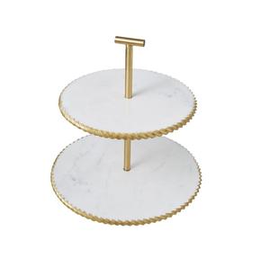 Base para Pastel de Mármol Blanco de Diseño Superior al por Mayor, Bandeja para Pastel de Bodas de Gran Venta para Almacenamiento. - Product Image 2