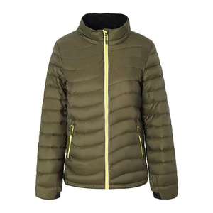 Manteau coupe-vent pour femme à col montant personnalisé pour l'hiver Veste polaire en duvet pour femmes - Product Image 3