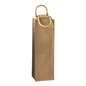 Sac 1 bouteille en jute bon marché - Product Image 4