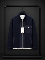 Veste polaire zippée intégrale pour homme de haute qualité, chaude et douce, col montant, vêtement d'extérieur décontracté, manteau pour l'automne et l'hiver