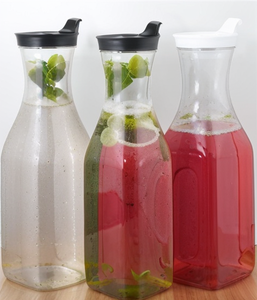 Pet Nhựa Jug Bình Bình Bình Bộ 1 Lít Rõ Ràng Cho Nước Rượu Vang Sữa Nước Trái Cây Đồ Uống Đồ Uống Mimosa Thanh 32 Oz 50Oz Bình Bằng Nhựa - Product Image 5