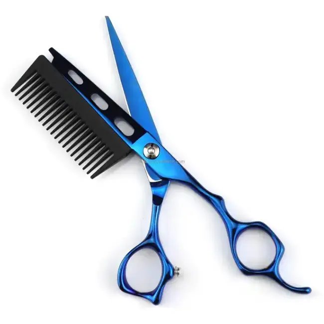 Factory Supply Barber Scissors - Customized 440C Japanese Hair Cutting Shears for Salon Right Handed Scissors Attached Comb