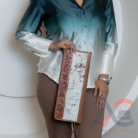 Nouveaux cheveux usinés à la main sur étui à bijoux classique pays occidental en cuir véritable bijoux boîte de voyage étuis bijoux affichage vitrine