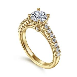 Anillo de compromiso de diamante cortado en laboratorio, oro sólido de 18 quilates, Juego de puntas de 2,0-2,5 quilates, anillo de regalo de lujo a la moda para mujer, certificado IGI - Product Image 3