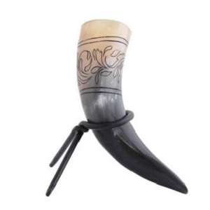 Mug en corne artisanal au design moderne, pour eau, vin, bière, pour table et bar, vaisselle en corne, artisanal - Product Image 2