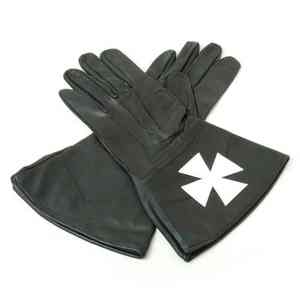 Nuevo estilo Masonic Regalia Knight Templar Guantes de algodón negro Logotipo personalizado Guantes masónicos bordados - Product Image 5
