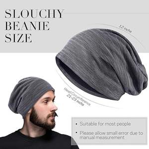 Abordable en gros en détresse Style Hommes Femmes Mode Long Slouchy Beanie Hats Oversized Baggy Beanies Caps - Product Image 5