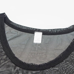 T-shirts en maille tricotée ample de style moderne 100 % polyester personnalisables pour l'entraînement par temps chaud, respirants et légers - Product Image 5
