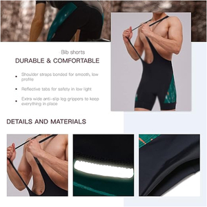Conjunto de Jersey de ciclismo sublimado para hombre, pantalones cortos con pechera 4D acolchados de manga corta, pantalones cortos y mallas de secado rápido de Pakistán - Product Image 4