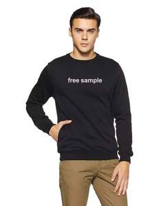 High Quality Cotton Crewneck <b>Sweatshirts</b> for <b>Men</b> Custom Logo Embroidered Premium Prize <b>Plain</b> <b>Black</b> Print Wholesale - Product Image 1