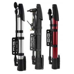 Mini Manual <b>Bicycle</b> Pump With <b>Frame</b> Mount Red Aluminum Alloy 120Psi For Bike Tire Inflation - Product Image 3