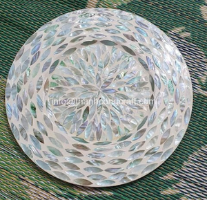 Placas de cargador de madera de nácar con incrustaciones de nácar para vajilla, decoración de mesa de cocina BOHO, mantel individual al por mayor - Product Image 6