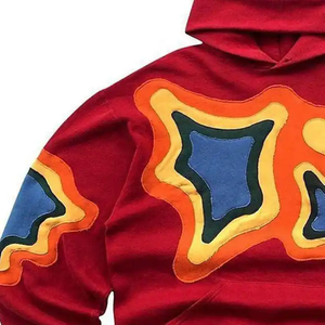 Sweat à capuche en coton lourd 400gsm-500gsm Logo avant positionné coupe coudre Patchwork imprimé Street Wear teint uni pour la saison d'hiver - Product Image 3