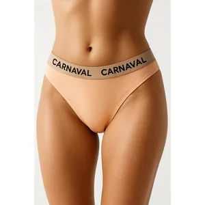 Conjunto de Lencería para Pareja Color Salmón CARNAL, 95% Algodón, 5% Elástico, para Él y Ella, con Sujetadores y Braguitas Elegantes - Product Image 3