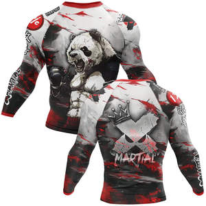 Prix de gros d'usine, logo personnalisé, t-shirt de compression pour homme, rashguard MMA, NO GI Grappling Jiu Jitsu BJJ Rashguard 2026 - Product Image 2