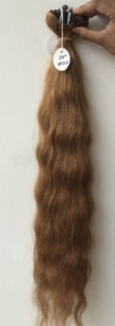 Mechones de pelo de alta calidad, Color n. ° 27, cabello humano sin procesar, con una sola pieza, cutícula, línea de cabello 100% humano, hecho de Material indio - Product Image 6