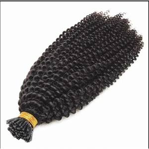 100% Premium Remy Cheveux Naturel Noir Crépus Bouclés Micro Anneau Extensions De Cheveux Vague Styles Extension De Cheveux Humains Naturels De L'Inde - Product Image 1