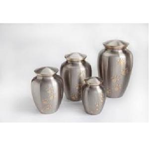 Hot Sale Quality <b>Large</b> Brass Cremation <b>Urns</b> With Silver Plating Emboss Design <b>Urns</b> Low Prices Fully Engraved Brass <b>Urns</b> for Ash - Product Image 1