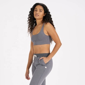Sujetador deportivo clásico para mujer, Top de nailon y LICRA, liso, informal, con logotipo personalizado, para gimnasio - Product Image 2