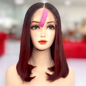 วิกผม100% จากเวียดนามวิกผมแท้เกรดผสมสีเบอร์กันดี - Product Image 4