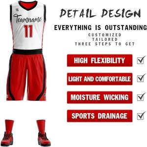 Nuevo Diseño de Logotipo Personalizado, Uniforme de Baloncesto Transpirable de Alta Calidad - Product Image 2