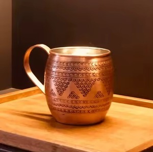 Hermosa taza de cobre de lujo con textura artística, ideal para cocinas modernas, barras elegantes y colecciones de regalos - Product Image 6