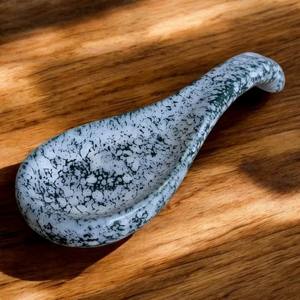 Handcrafted <b>Ceramic</b> <b>Spoon</b> <b>Rest</b> Marble Metal Kitchen Holder for Spatulas <b>Spoons</b> Tongs More - Product Image 1