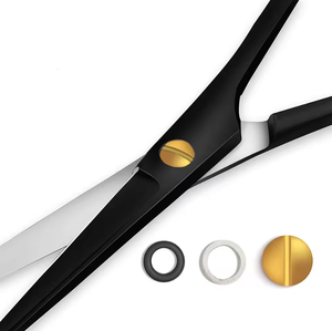 Tijeras de Peluquería Profesionales de Acero Inoxidable Negro con Mango de Dragón Color Morado - Product Image 4