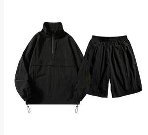 Custom High Quality Windbreaker Polyester Jacket Custom Mens Zip up Windbreaker Jacket <b>Set</b> - Product Image 1