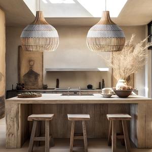 VIetnam Woven <b>Natural</b> Rattan <b>Lamp</b> Shade for Living Home Decor Pendant <b>Light</b> Ceiling <b>Lamp</b> <b>Light</b> for Resort Hotel - Product Image 5