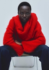 Cardigan en laine/cachemire tricoté pour femme, imprimé personnalisé par le fabricant OEM, écologique, col en V, ample, streetwear d'hiver - Product Image 4