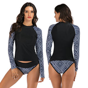 Meilleur design 2026 Maillot de bain une pièce à manches longues pour femme, anti-UV, séchage rapide, en Spandex/Polyester, pour la natation et le surf - Product Image 6