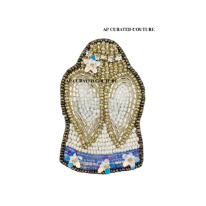 Broche de Sombrero de Santa Claus con Cuentas, Perlas y Barba con Flecos, Accesorio Festivo de Navidad para Solapa, para Ropa, Regalos - Product Image 5