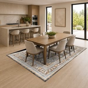พรมเชนิลล์ลายดอกไม้แบบดั้งเดิมสีทองแดง รุ่น LXDP-0185 จาก RUGS DEPOT สำหรับขายส่ง ซักเครื่องได้ ไม่ลื่น - Product Image 4