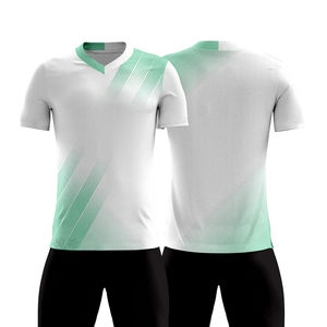 Uniforme de football unisexe de haute qualité, maillot de football personnalisé avec logo d'équipe, polyester, col en V, manches courtes, maillots de sport - Product Image 3