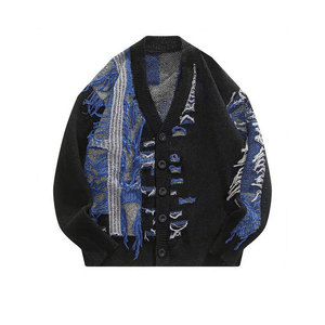 Choix de tenue décontractée avec pull cardigan ouvert sur le devant Pièce de mode polyvalente avec pull cardigan court - Product Image 1