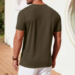 T-shirt respirant à coupe décontractée et anti-humidité pour homme, design personnalisé, coton de haute qualité, léger - Product Image 4