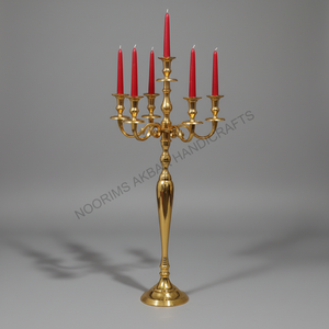 Candelabros de Metal de aluminio dorado moderno, soporte para boda, Navidad, decoración del hogar, centro de mesa, fábrica, suministro al por mayor para exportadores - Product Image 4