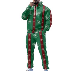 Chándales de cuello con capucha para hombre Impresión personalizada Cierre de cordón Chándal de aspecto elegante para hombre - Product Image 5