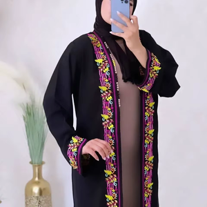 Abaya en satin de luxe sur mesure en gros, tailles petites pour femmes, style Dubaï, manches longues, anti-rides, soie de haute qualité, musulmanes - Product Image 6