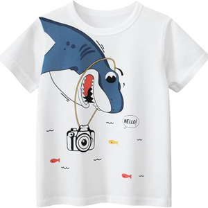 Enfant en bas âge garçon tricoté coton t-shirt personnalisé Applique Boutique vêtements été enfants garçon vêtements chemises fabriquées au Bangladesh - Product Image 2