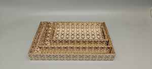 Colorful Meena <b>Print</b> Wooden Serving Tray Handmade Eco-friendly Decorative Tray Durable and Dishwasher Safe for Home & Café Use - Product Image 2