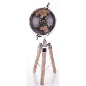 Globe Rotatif Décoratif avec Trépied en Bois Réglable Salon Décoration Moderne Maison et Bureau Fournitures Idées Cadeaux - Product Image 5