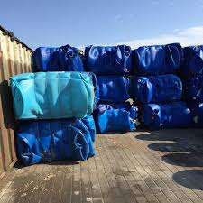 Balles de déchets de fûts en PEHD bleu en gros, haute résistance à la température, haute résistance, qualité de moulage par rotation pour le moulage de fibres - Product Image 3